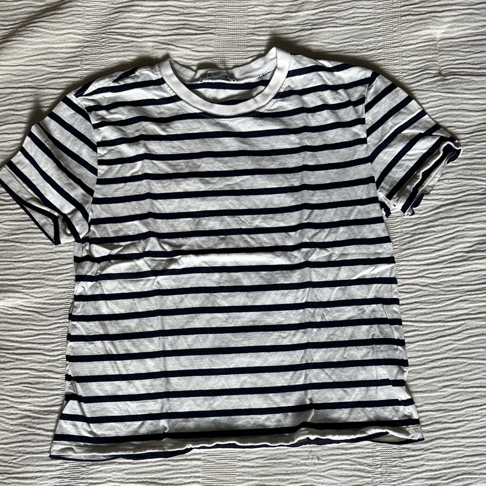 T-Shirt - Navy and White